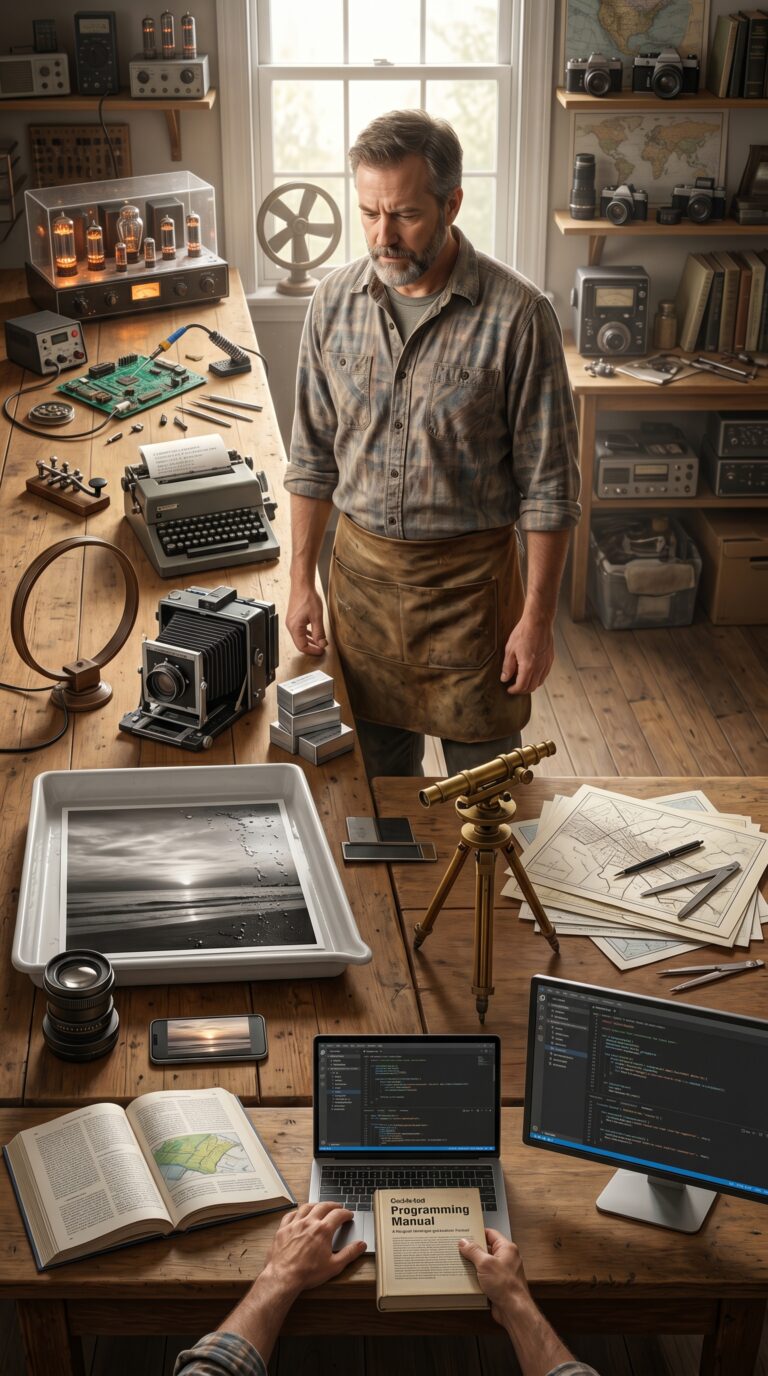 obsolete man background