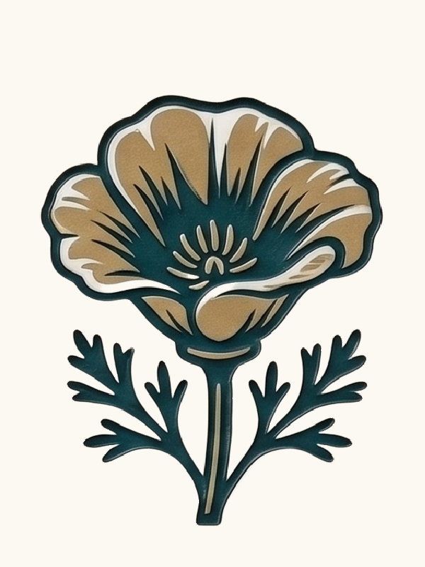 MawLong California Poppy Flower