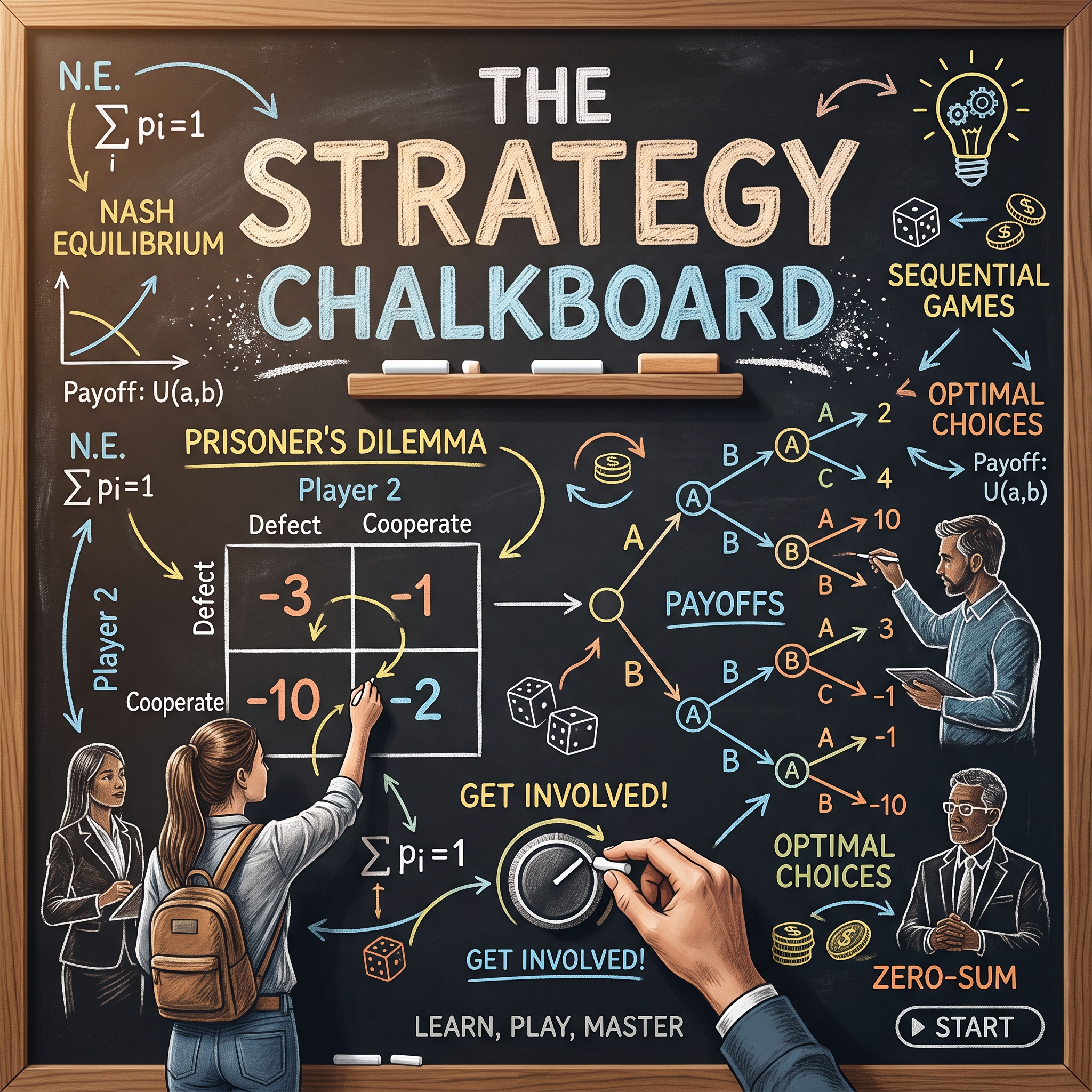 The Strategy Chalkboard: learn how game theory reasons through real decisions